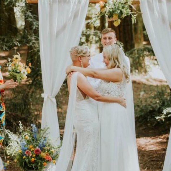 Made With Love Sofia Gown With Sasha Lace Bodice - Picture 4 of 9